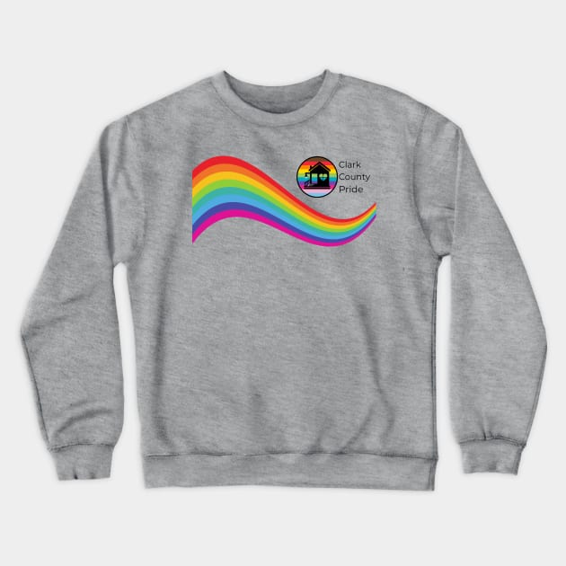 Rainbow Stripe - Clark County Pride Crewneck Sweatshirt by Clark County Pride